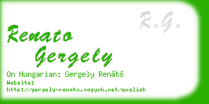 renato gergely business card